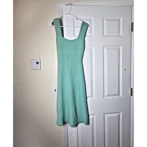 ZARA Green Sleeveless Knit Dress with Back Tie Women’s Size Medium